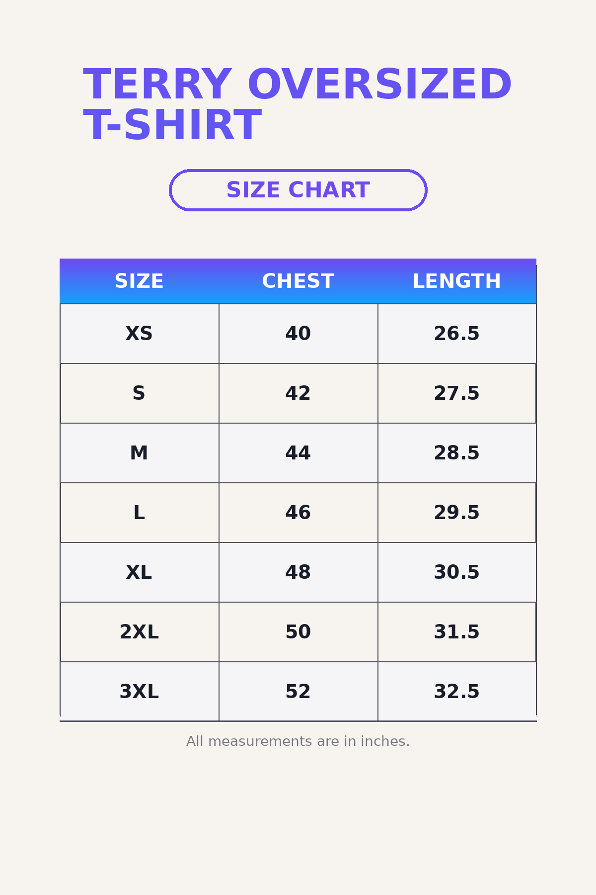 Overcome - Terry Oversized Tee